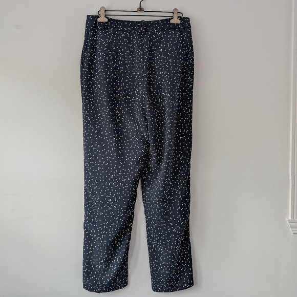 Frank And Oak Women's Navy & White Polka Dot Dress Pants In Size 8 - Picture 7 of 10